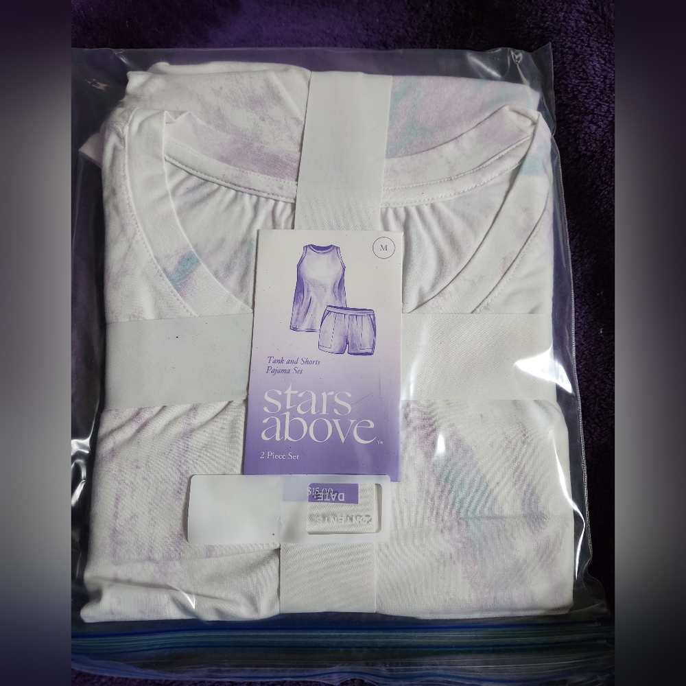 2/$30 Stars Above Soft White and Lavender Sleepwear Set